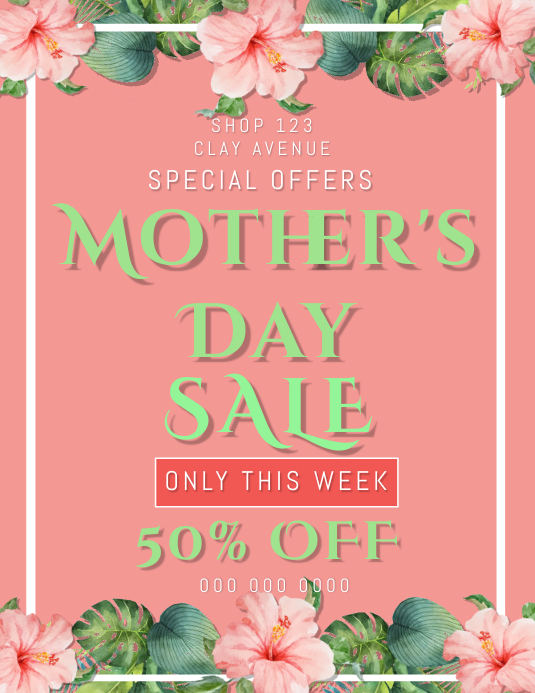 Mother's Day Sale Flyer Template PosterMyWall