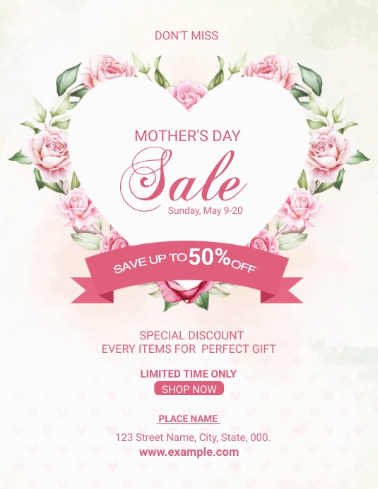 Mother's Day Sale Flyer Template PosterMyWall