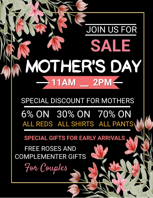 Mother's day sale flyer Template PosterMyWall