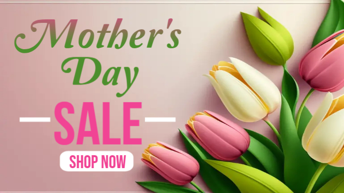 Mother's Day Sale Flyer Template Digital Display (16:9)