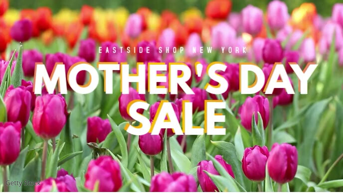 Mother's Day Sale Promotion Flowers Video Ad template