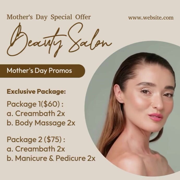 Mother's Day Salon Promo Instagram Post template