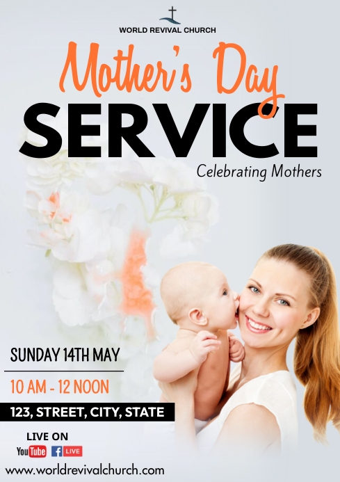 Mother's day service Template | PosterMyWall