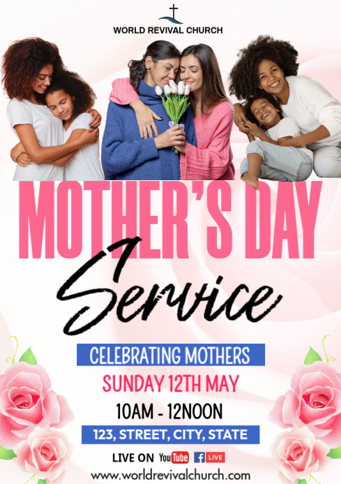 Copy of Mother's day service | PosterMyWall