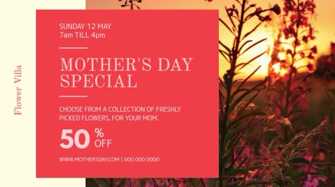 Mother's Day Special Offer Digital Display Video template