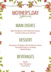 Mother's Day Menu Ads Template | PosterMyWall