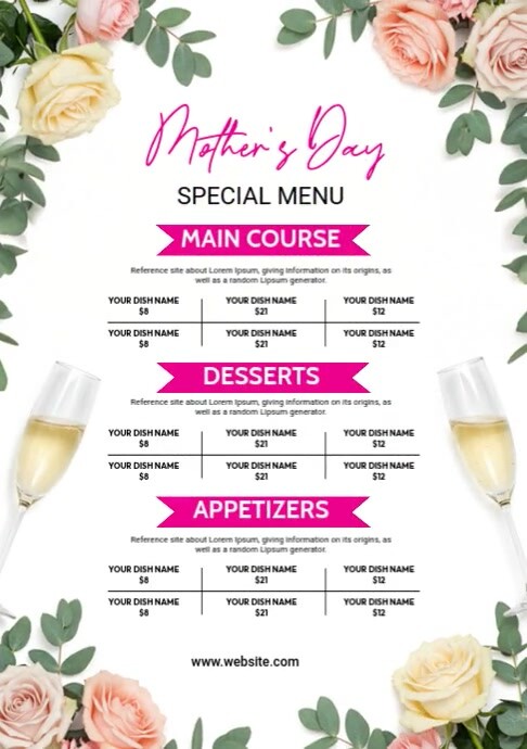 Mother's Day Special Menu Template | PosterMyWall