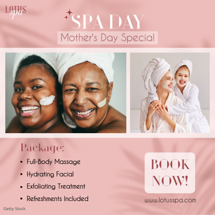 Mother's Day Special Spa Day Instagram Post template