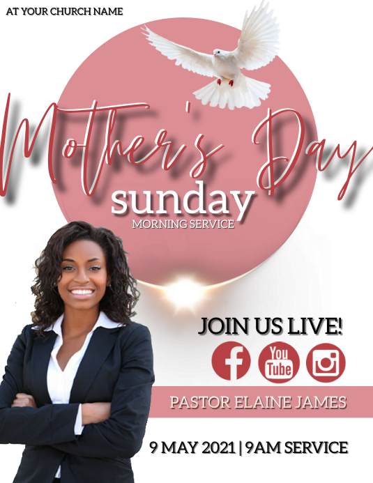 MOTHER'S DAY Sunday Church Event Template | PosterMyWall