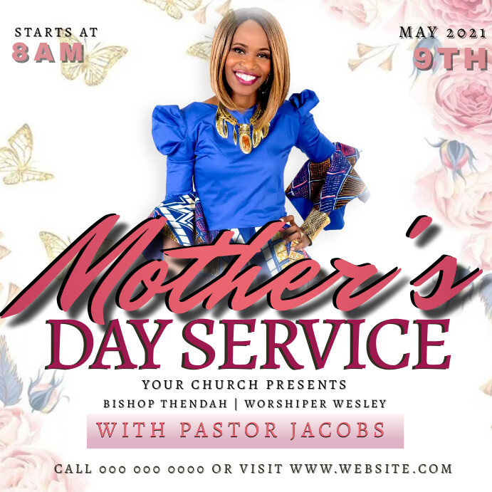 MOTHER'S DAY Sunday Church Event Template Kwadrat (1:1)