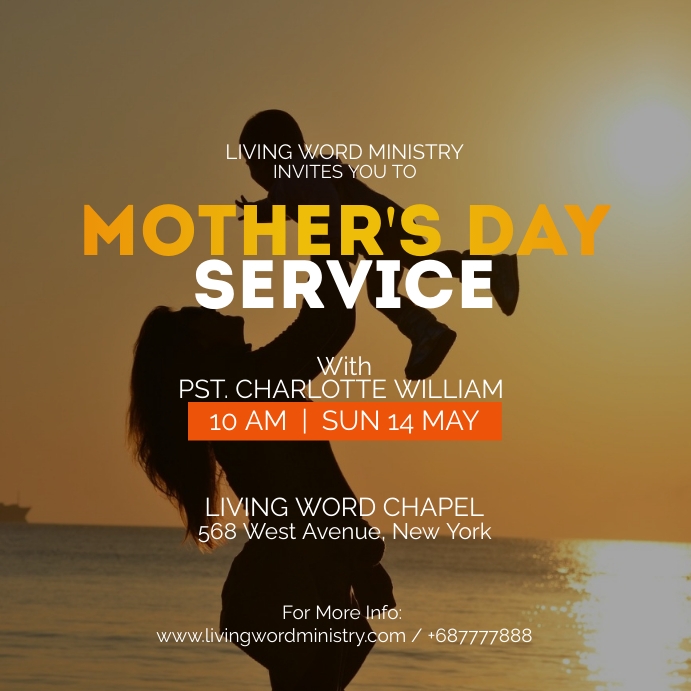 mother's day sunday service poster Template | PosterMyWall