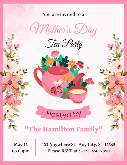 Mother's Day Tea Party Template | PosterMyWall