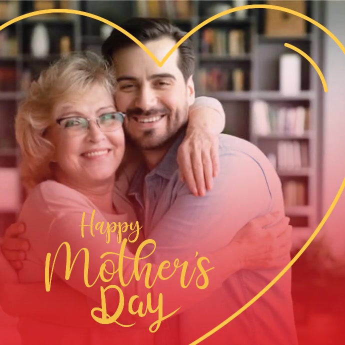 Mother's day video photo frame Instagram Post template