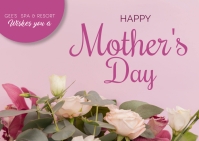 Mother's day wishes card Postcard template
