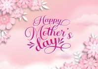 Mother's day wishes ไปรษณียบัตร template