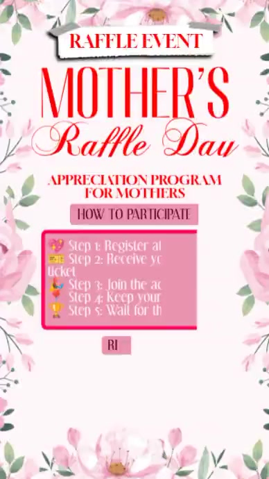 Plantilla de Mother's raffle day | PosterMyWall