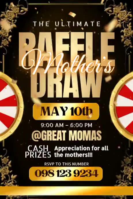 Mum Raffle Mother's Day Raffle Event Template | PosterMyWall