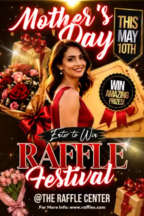 Mum Raffle Plantilla de Mother's raffle festival | PosterMyWall