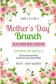 MOTHER DAY BRUNCH Affiche template