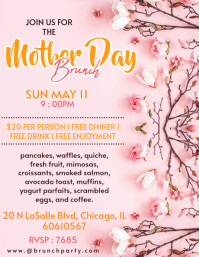 mother day brunch 传单(美国信函) template