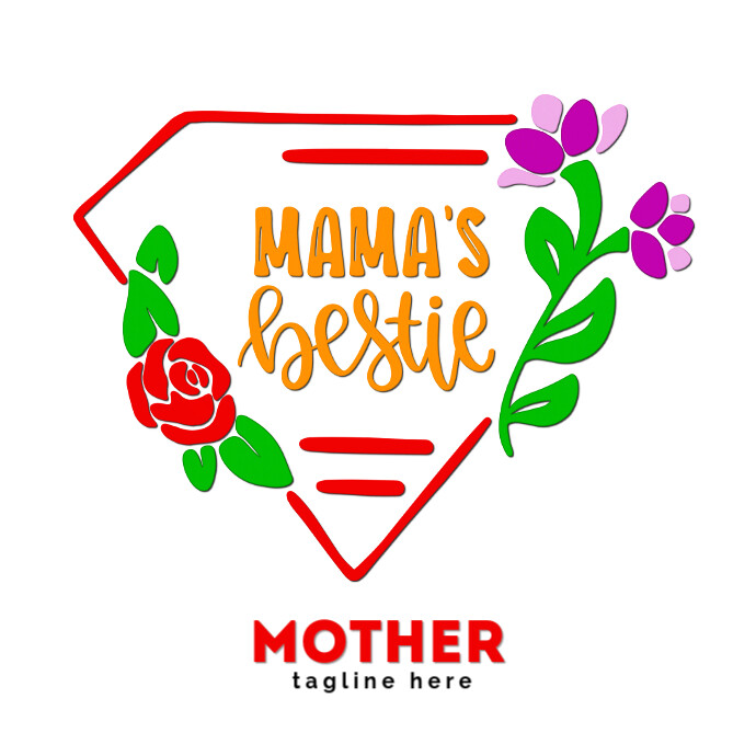 Mother day design logo Logotyp template