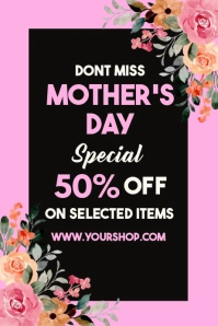 mother day sale poster Affiche template