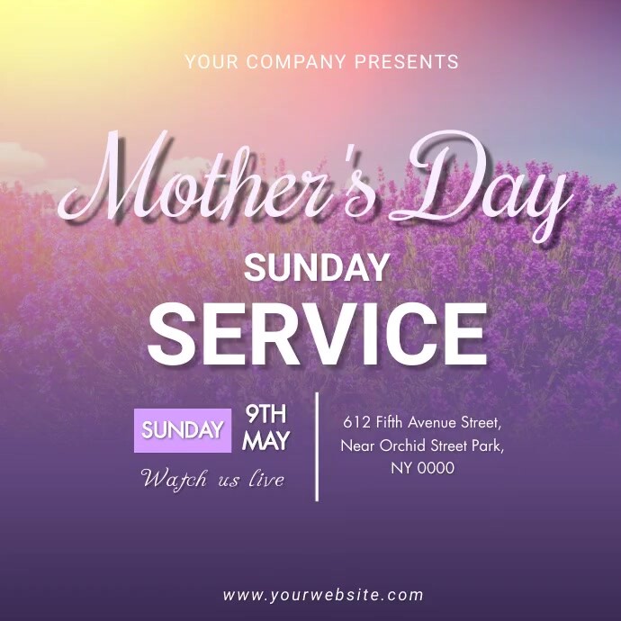 Mother Day Service Template | PosterMyWall