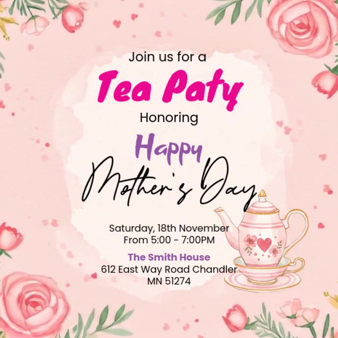 Mothera's Day Tea Party Template | PosterMyWall