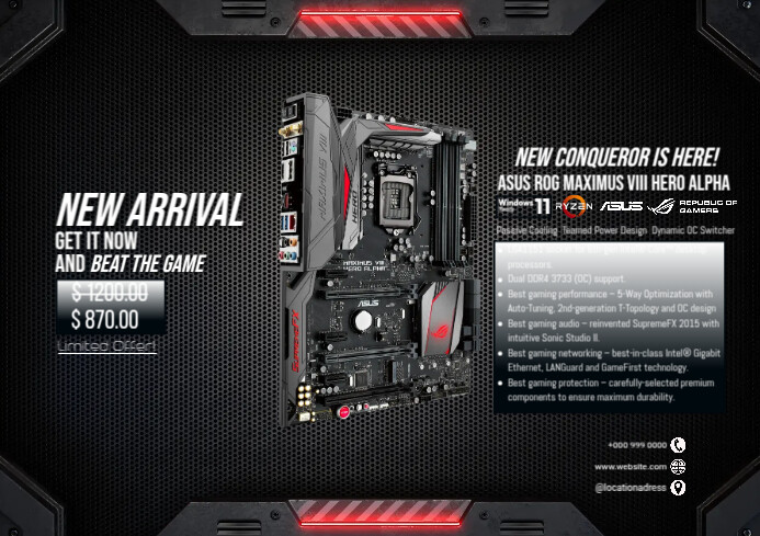 Motherboard Template PosterMyWall
