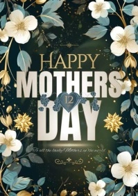 mothers day anniversary A4 template