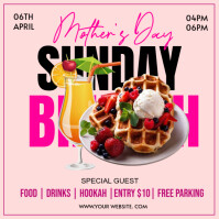 Mothers day Brunch Instagram-Beitrag template