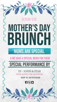 Mothers day brunch Instagram Story template