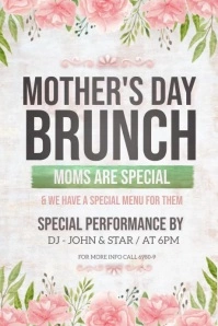 Mothers day brunch โปสเตอร์ template