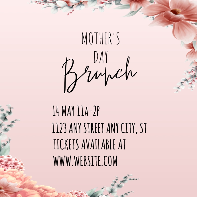 Mothers Day Brunch Post Instagram template
