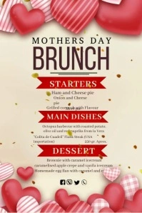 mothers day brunch Póster template