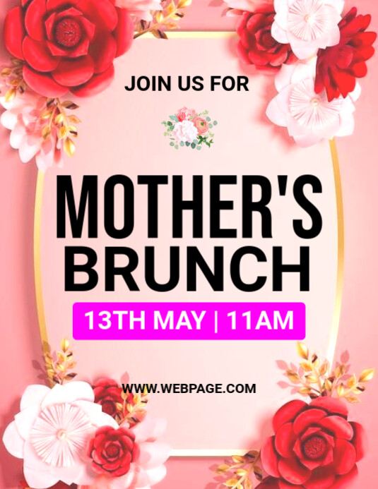 Mothers Day Brunch Flyer (us Letter) Pamflet (VSA Brief) template
