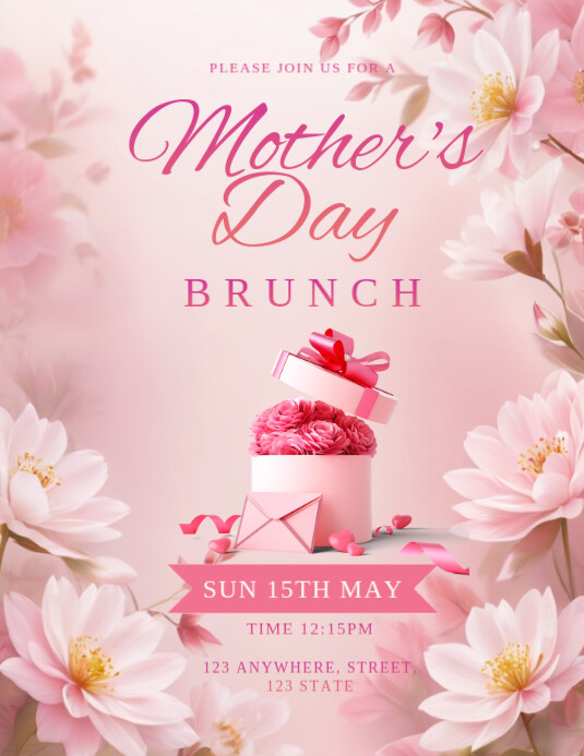 Mothers Day Brunch Flyer (us Letter) template