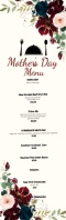Mothers Day Menu Half Page Legal template
