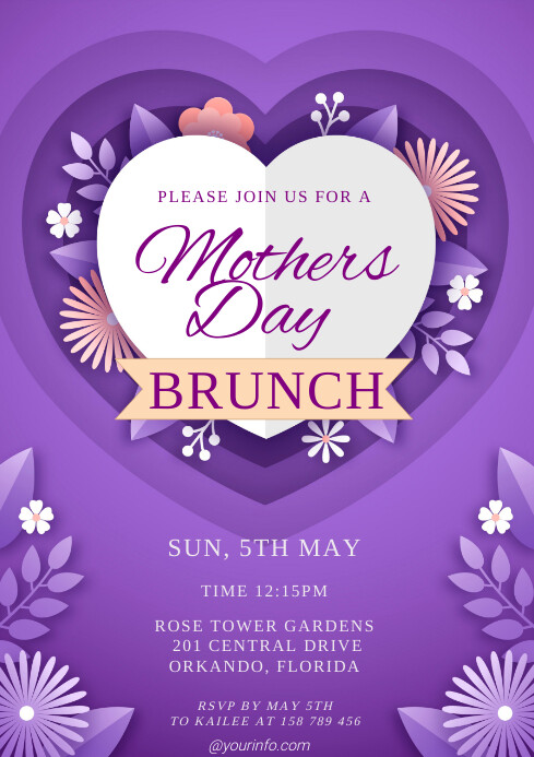 mothers day brunh A3 template