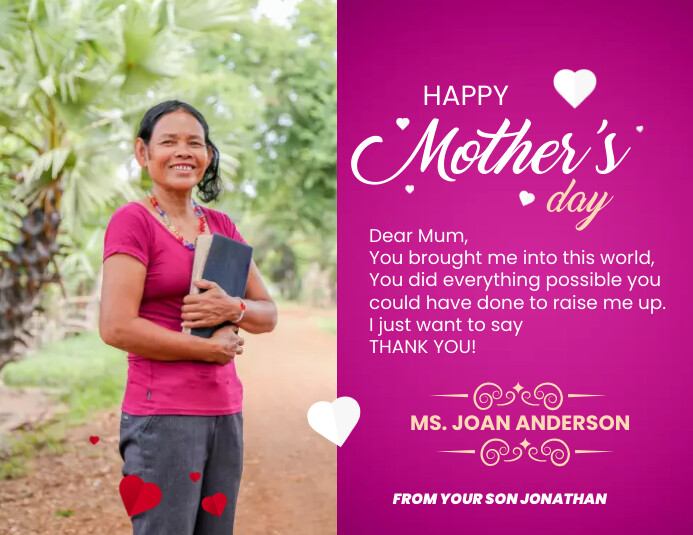 Mothers day card Pamflet (VSA Brief) template