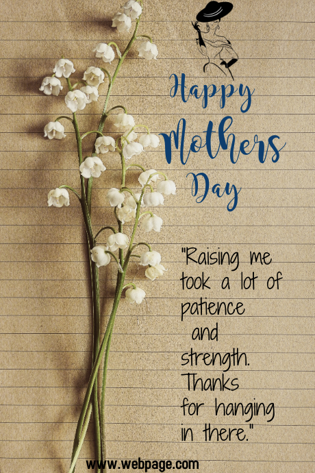 MOTHERS DAY CARD TEMPLATE Imagem do Tumblr