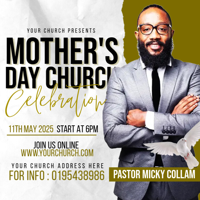 Mothers day church flyer Template | PosterMyWall
