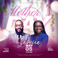 mothers day church flyer Instagram Post template