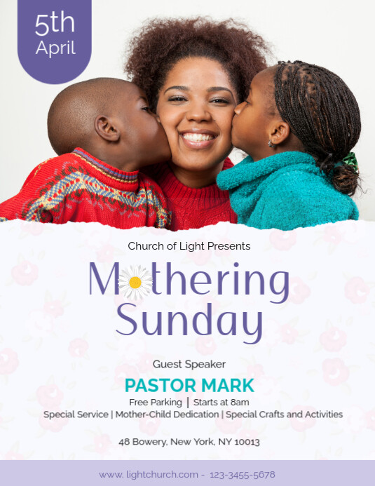Mothers Day Church Flyer Template | PosterMyWall
