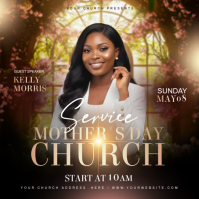 mothers day church flyer Publicación de Instagram template