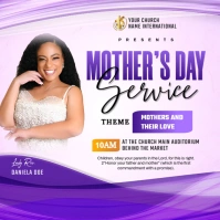 Mothers Day Church Service Carré (1:1) template