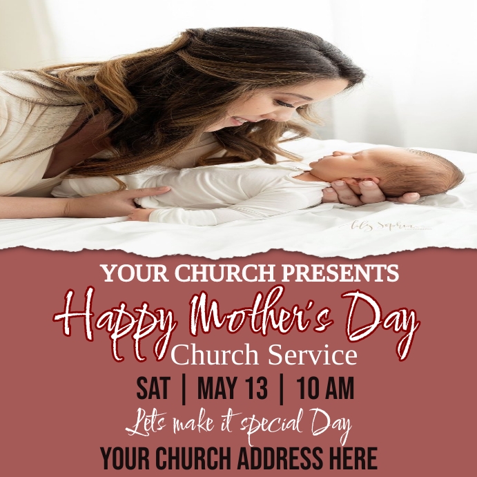 Mothers day church service poster Template | PosterMyWall