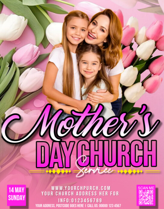 Copy of Mothers Day Church Service Poster/wallboard | PosterMyWall