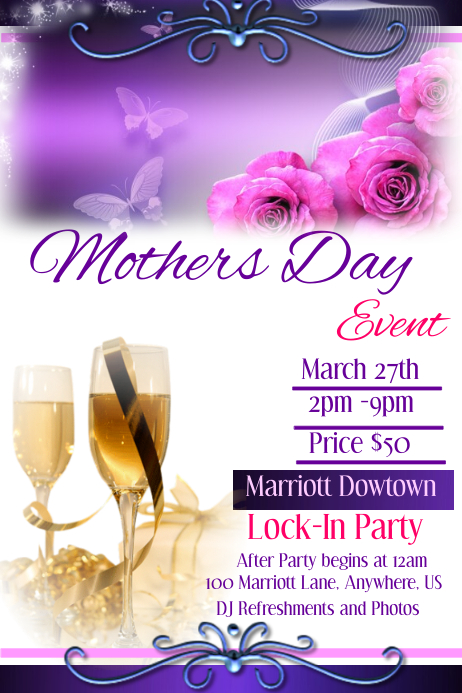 Mothers Day Event Flyer Posters Template | PosterMyWall