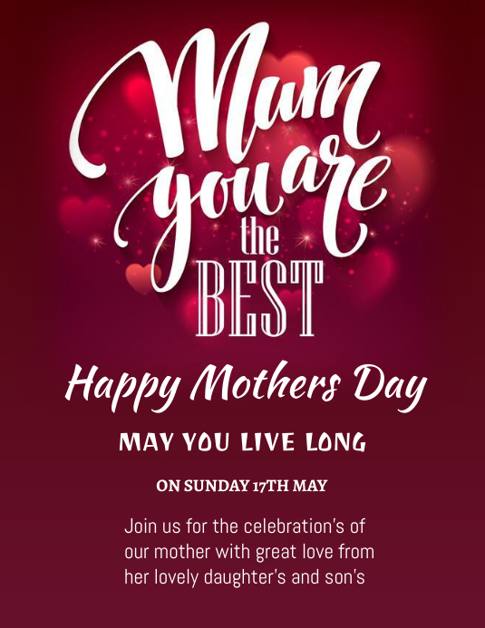 MOTHERS DAY FLYER Template PosterMyWall